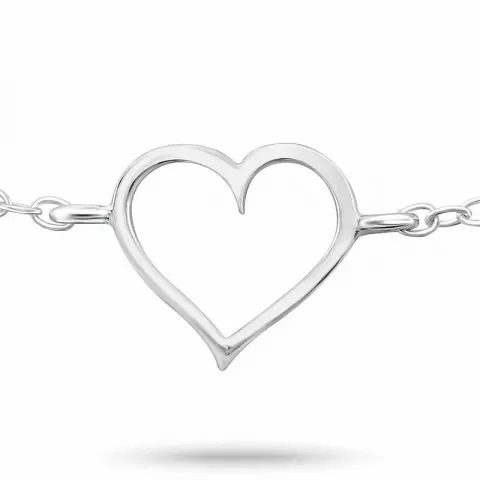 Hjärta armband i silver med hjärthängen i silver