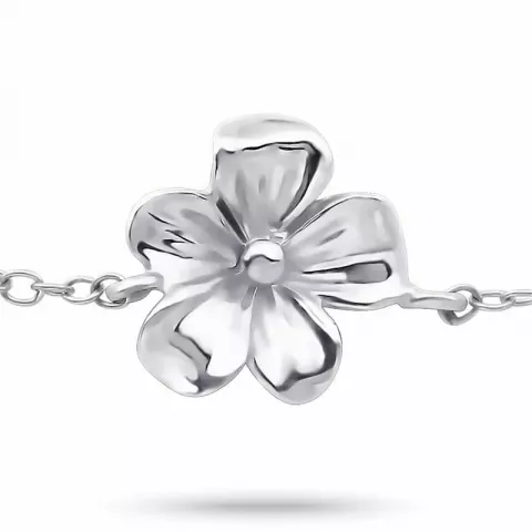 Blomma armband i silver med blommaberlock i silver