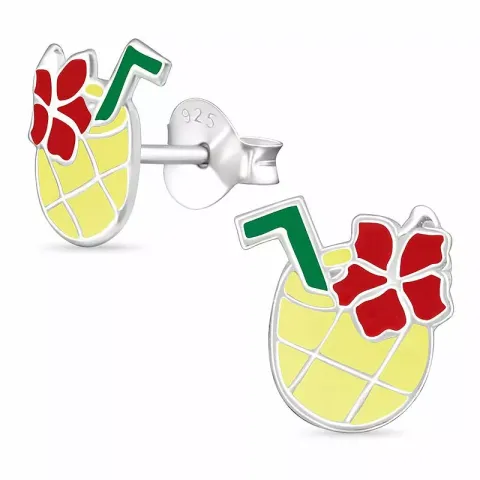 ananas örhängestift i silver