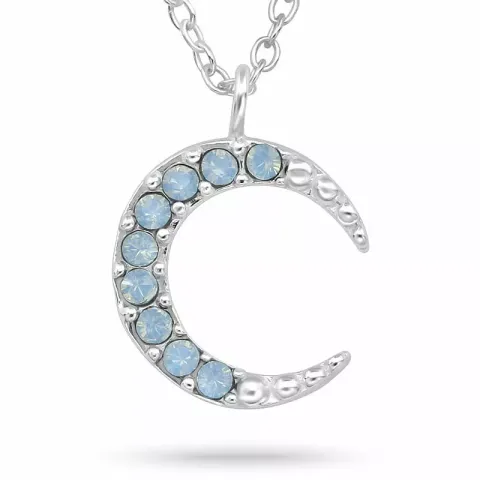 Måne halsband i silver med hängen i silver