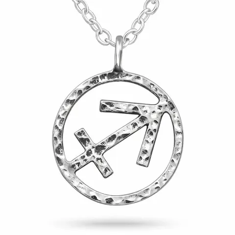 Stjärnteck skytten halsband i silver med hängen i silver