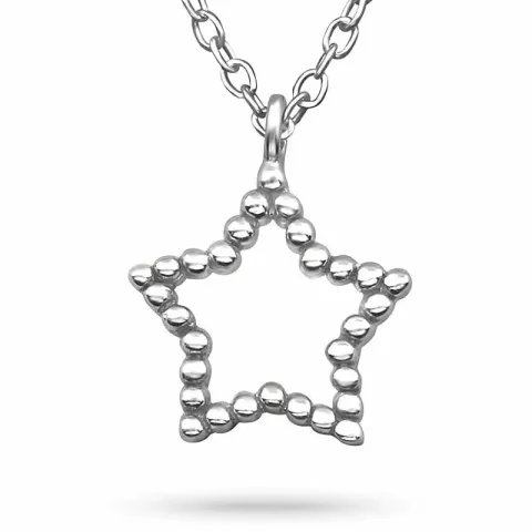 Stjärna halsband i silver med hängen i silver