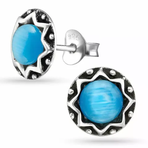 Vackra rund örhängestift i silver