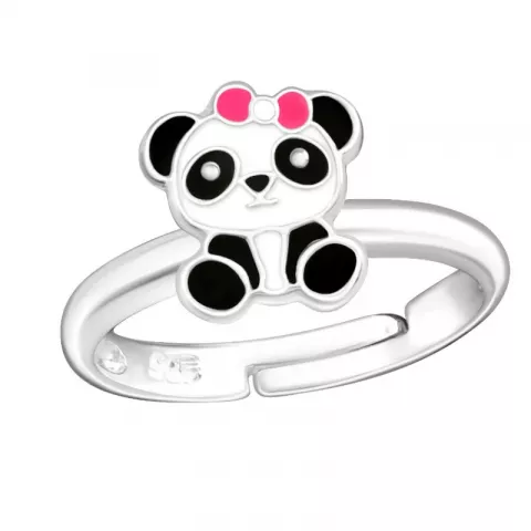 panda barnring i silver