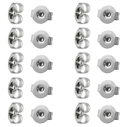 10 par ploppar i kirurgiskt stål