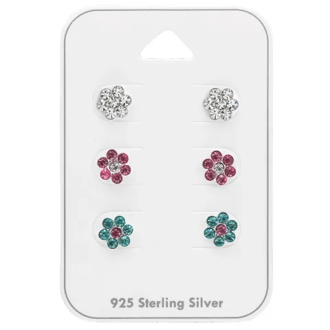 blommor örhängestift i silver - Little Ones