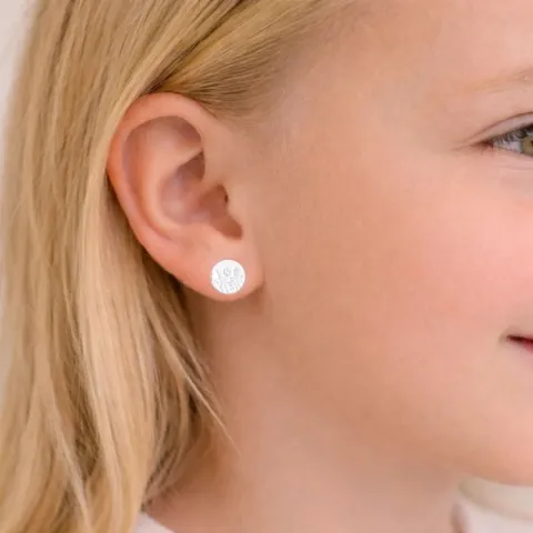 8 mm blommor örhängen i silver - Little Ones