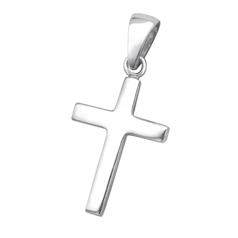 11 x 15 mm kors hängen i silver