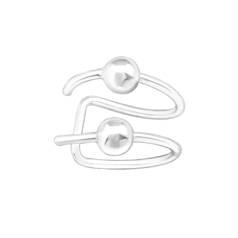 Runda ear cuff i silver