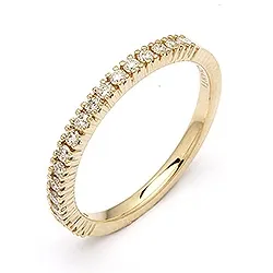 smal diamantring i 14  karat guld 0,27 ct