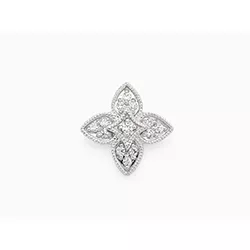 blommor diamantberlocker i 14  carat vitguld 0,091 ct