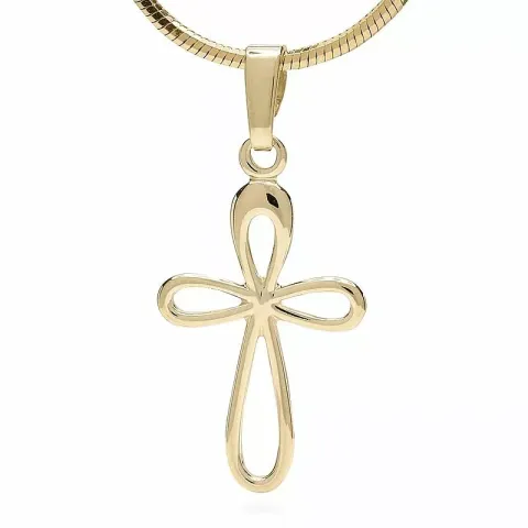 kors hängen i 14 karat guld