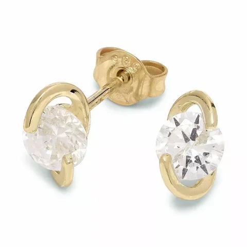 örhängestift i 14 karat guld med 