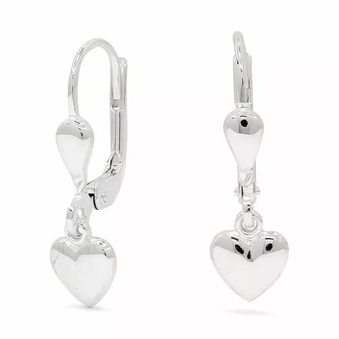 hjärta örhängen i silver