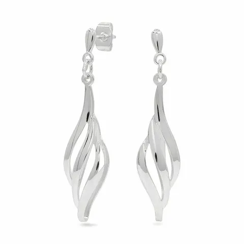 Stora långa örhängen i silver