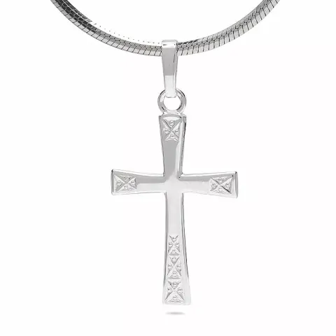 kors hängen i silver