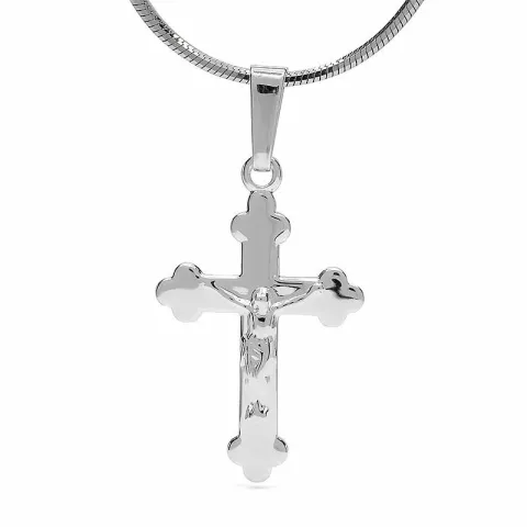 Jesus kors hängen i silver