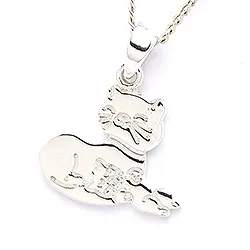 katter hängen i silver