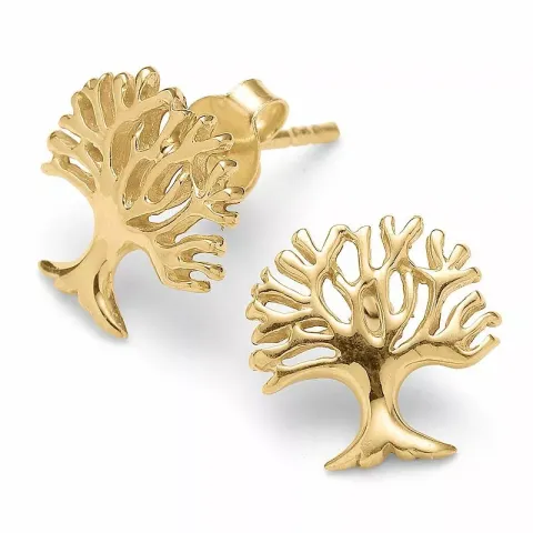 livets träd örhängestift i förgyllt silver