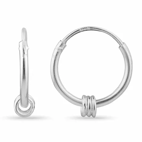 12 mm Bali creoler örhängen i silver