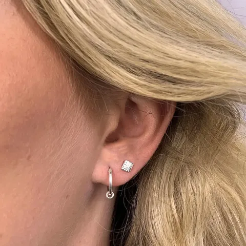 12 mm Bali creoler örhängen i silver