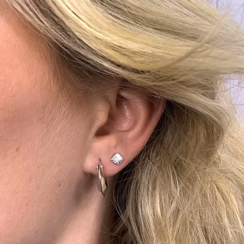 17,2 mm creoler örhängen i silver