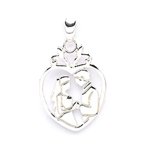 Hjärta hängen i silver