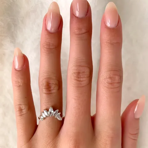 Kollektionsprov zirkon ring i silver