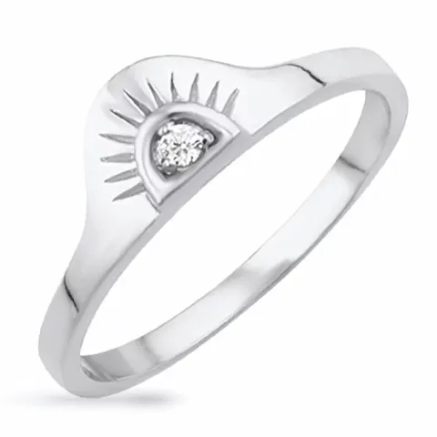 sol zirkon ring i silver