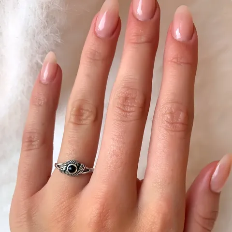 onyx ring i silver