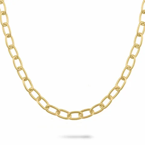 ankerhalskedja i förgyllt silver 42 cm plus 5 cm x 3,8 mm