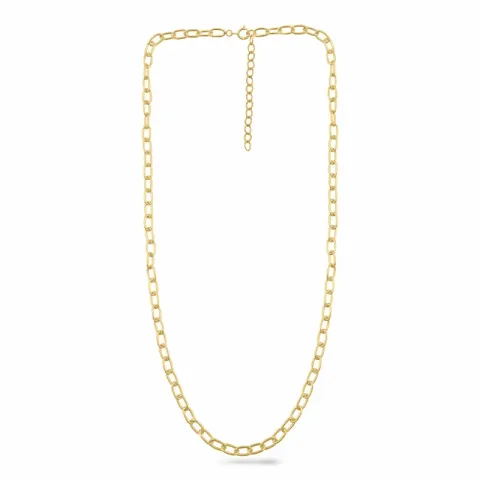 ankerhalskedja i förgyllt silver 42 cm plus 5 cm x 3,8 mm