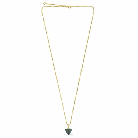 elegant halsband i förgyllt silver med hängen i förgyllt silver
