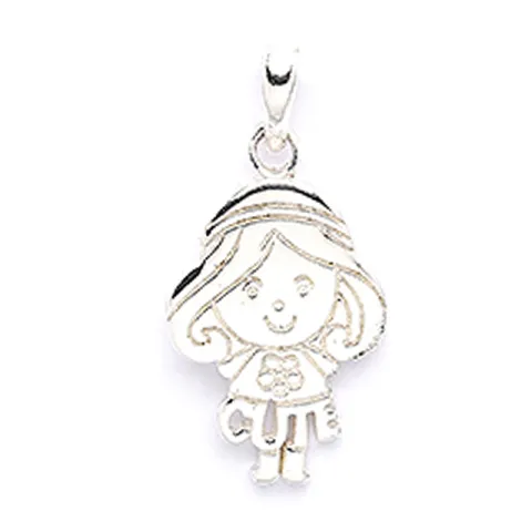 Flicka hängen i silver