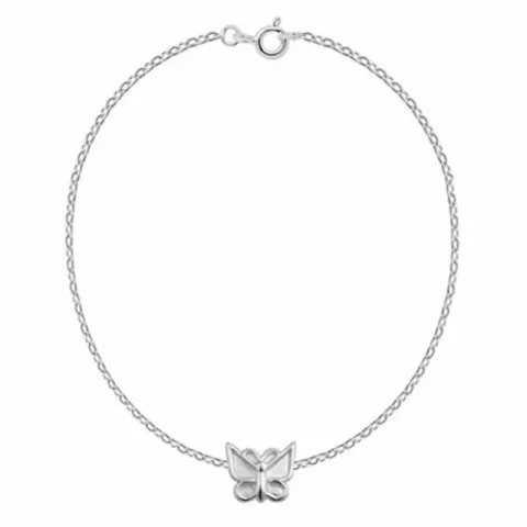 Fotlänk i silver med fjäril i silver