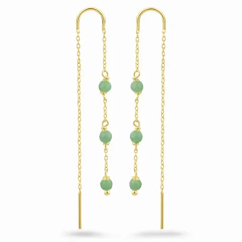 amazonit kedja örhängen i förgyllt silver - Loom Stones