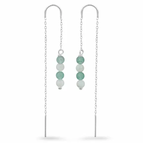 amazonit kedja örhängen i silver - Loom Stones