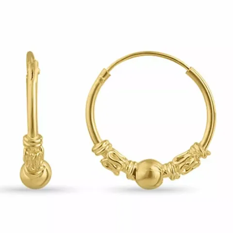 Rund örhängen i förgyllt silver