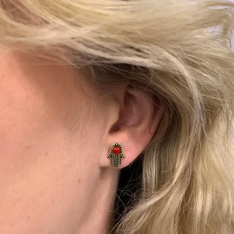 Örhängen i förgyllt silver