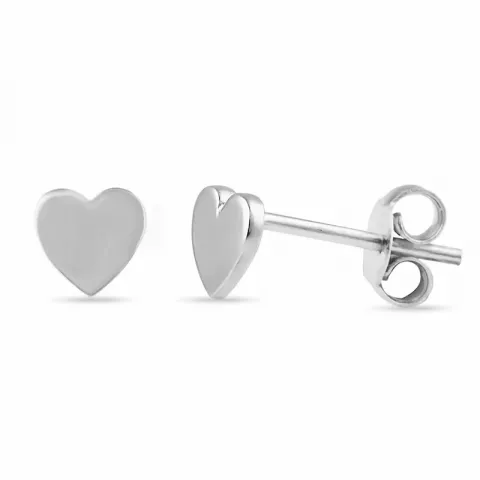 5,5 mm hjärta örhängestift i silver
