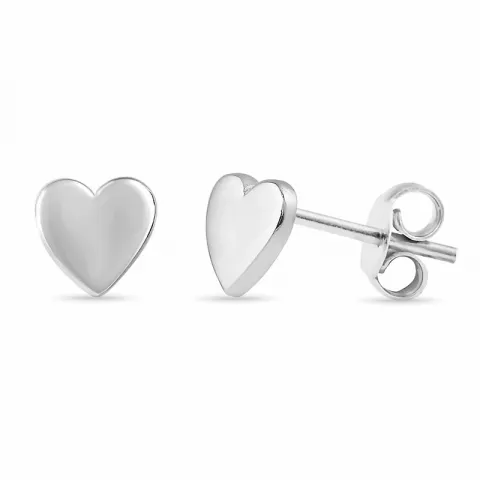 7 mm hjärta örhängestift i silver