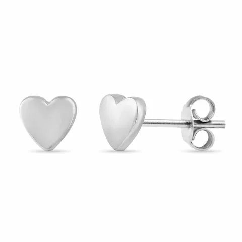 hjärta örhängestift i silver