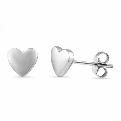 hjärta örhängestift i silver