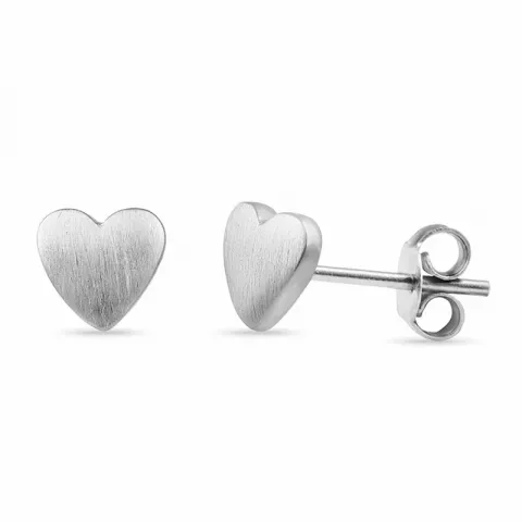 hjärta örhängestift i silver
