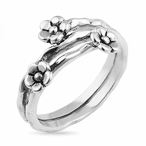 blommor ring i silver
