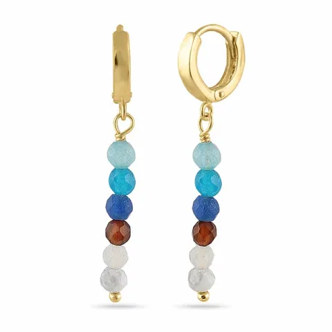 långa örhängen i förgyllt silver