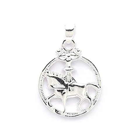 Hästar hängen i silver