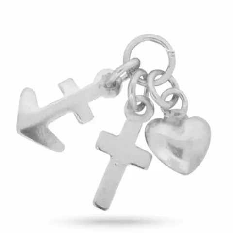 tro-hopp-kärlek hängen i silver