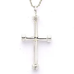 kors hängen i silver