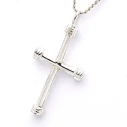 kors hängen i silver